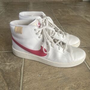 Size 10 - Nike Court Royale 2 Mid White Rush Pink